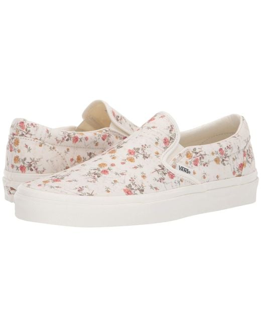 Vans Rubber Vintage Slip-on Floral & Marshmallow Womens Shoes | Lyst