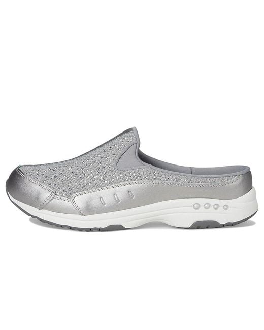 Easy Spirit Gray Travelsparkle Shoes/ 10 W (D) Leather