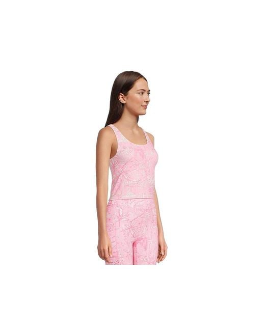 Lilly Pulitzer Pink Ari Reversible Active Tan Clothing, Nylon/Spandex