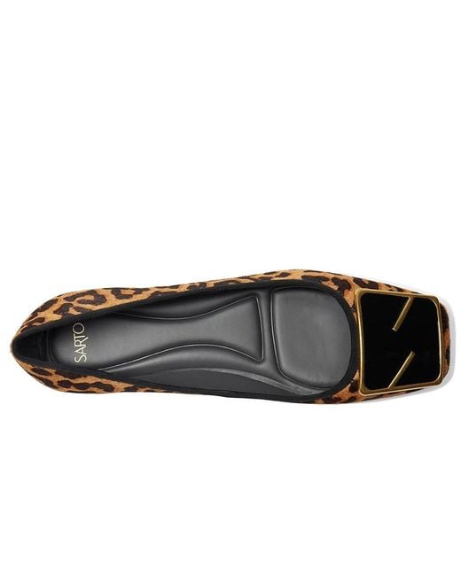 Franco Sarto Black Flexa Amaya Ballet Flat Shoes, Leather/Rubber