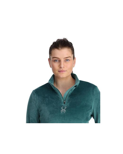 Spyder Green Shimmer Bug 1/2 Zip (Cypress) Clothing