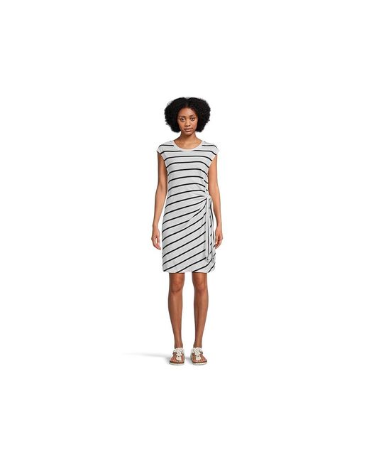Sanctuary Black Side Tie T-Shirt Dress Dress/ Stripe 4 Sm (Us 4-6) Cotton/Rayon