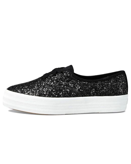 Keds Black Point Lace Up ( Glitter) Shoes