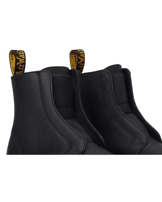 Dr. Martens Black Zebzag Laceless Boots Uk 6 (Us 7