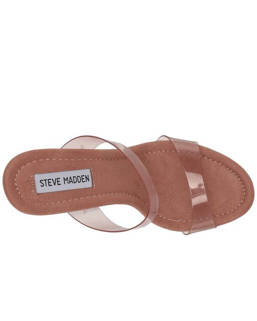 Steve Madden Synthetic Glassy Heeled Sandal in Tan (Brown) - Save 61% - Lyst