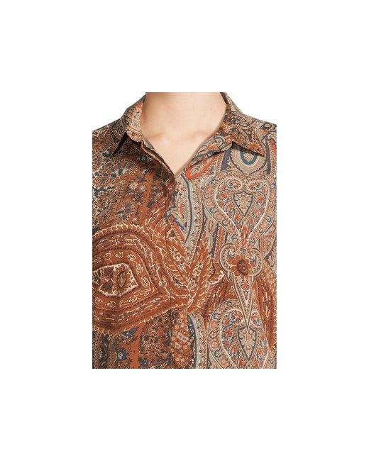 Ralph Lauren Black Classic Fit Paisley Crepe Shirt Clothing, Polyester