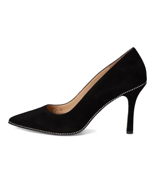 COACH Black Samantha Pump Shoes, Leather/Rubber/Suede