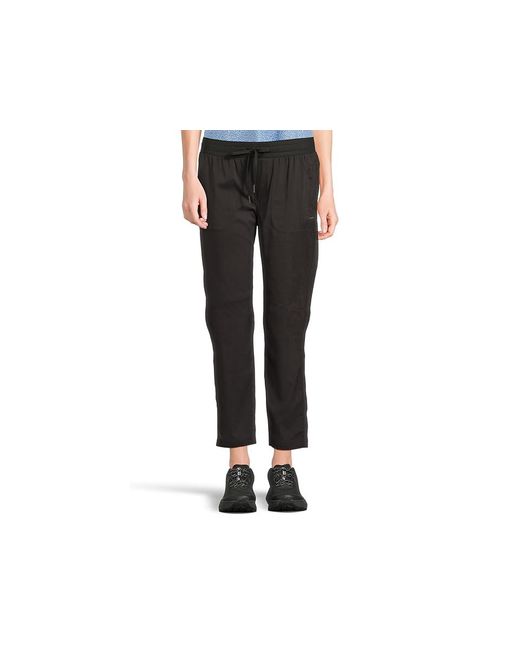 L.L. Bean Black Vista Camp Slim Leg Pants Jumpsuit & Rompers One Piece, Denim/Nylon/Spandex