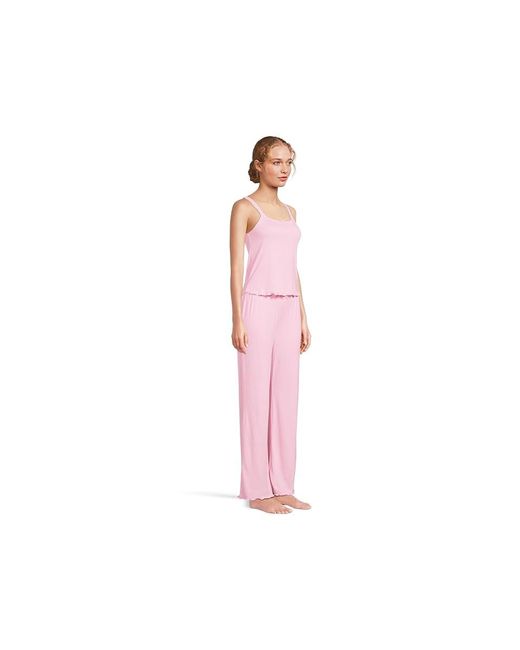 Honeydew Intimates Black Blissful Tank Top Pant Set Pajama Sets, Polyester/Satin/Spandex