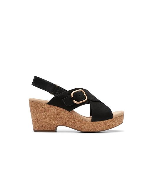 Clarks Black Giselle Dove ( Nubuck) Sandals