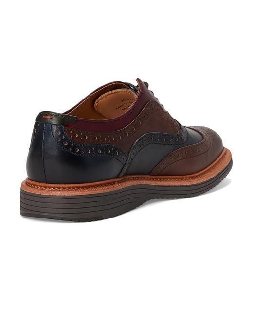 Johnston & Murphy Brown Upton 175Th Wingtip Slip On Shoes Tan/ Oiled American Full Grain 13 M (D) for men