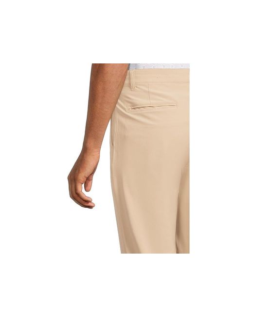 Johnston & Murphy Black Xc4 Performance Flat Front Pants Workout, Mesh/Polyester for men