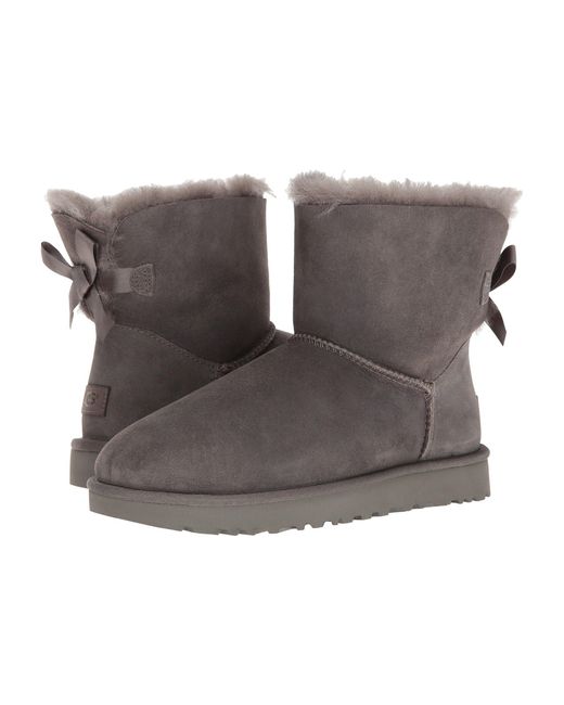 ugg bailey bow mini grey