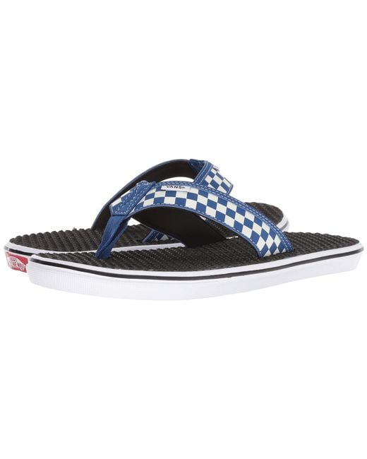 Vans Blue La Costa Lite ((checkerboard) Black/classic White) Men's Sandals for men