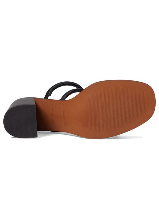 Madewell The Tayla Sandal In Leather in Black | Lyst