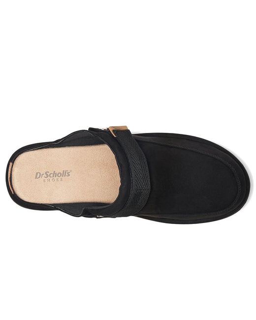 Dr. Scholls Black Chill Time Mule/Clog Shoes Shoes, Microfiber/Wool