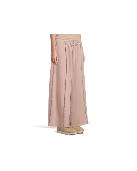 Ugg Pink Classic Wide Leg Pants Clothing, Cotton/Polyester