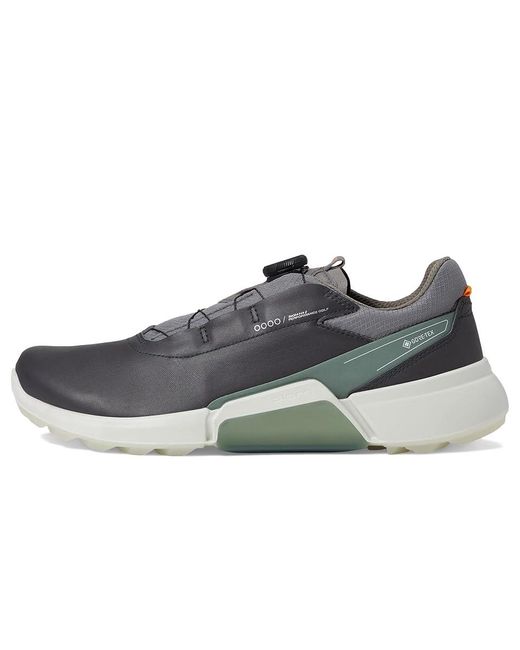 Ecco Black Biom H4 Boa Gore-Tex(R) Waterproof Golf Hybrid Golf Shoes (Magnet/Frosty Cow Leather) Shoes for men