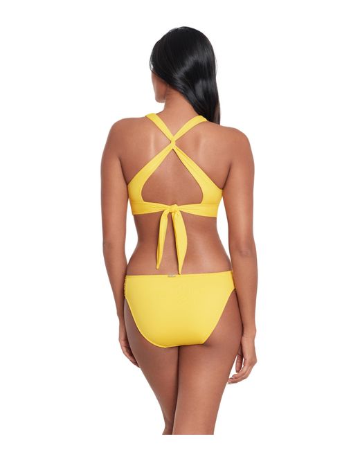 Lauren by Ralph Lauren Orange Beach Club Solids Twist X Back Bikini Top