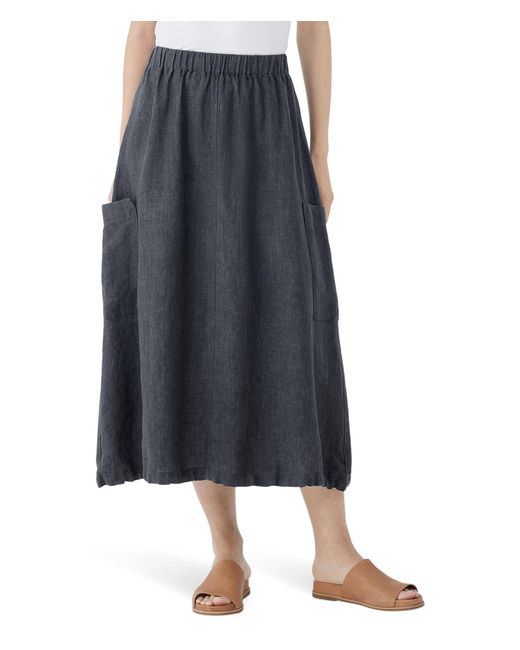 Eileen Fisher Blue Cargo Skirt