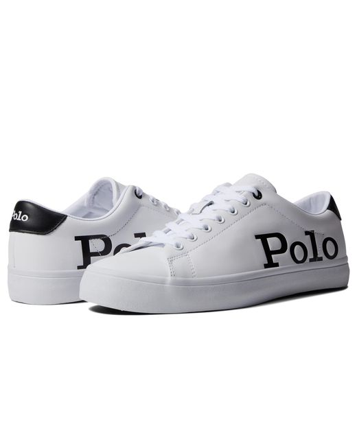 polo ralph lauren white longwood trainers