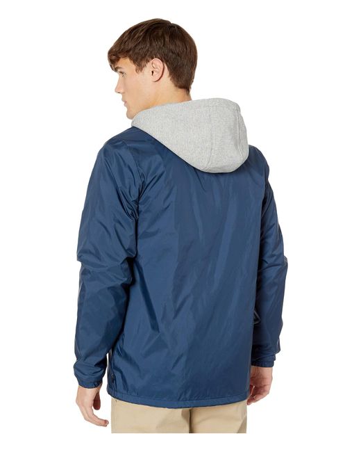 vans blue hooded jacket