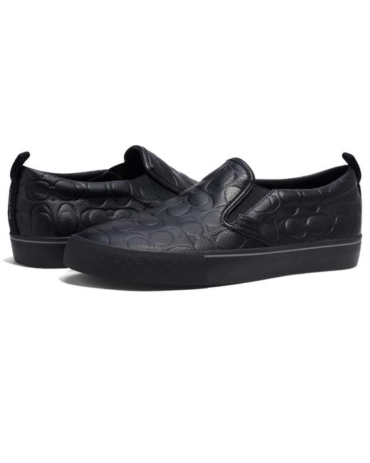 Coach black slip store on shoes