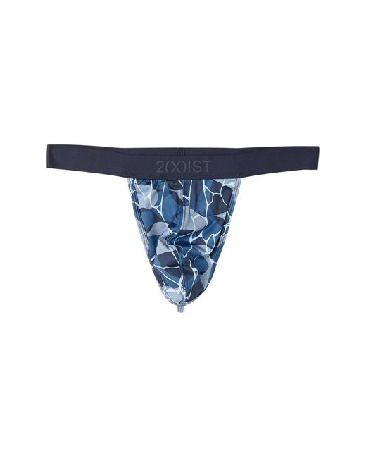 2xist 2(x)ist Sliq Yback Thong in Blue for Men Lyst