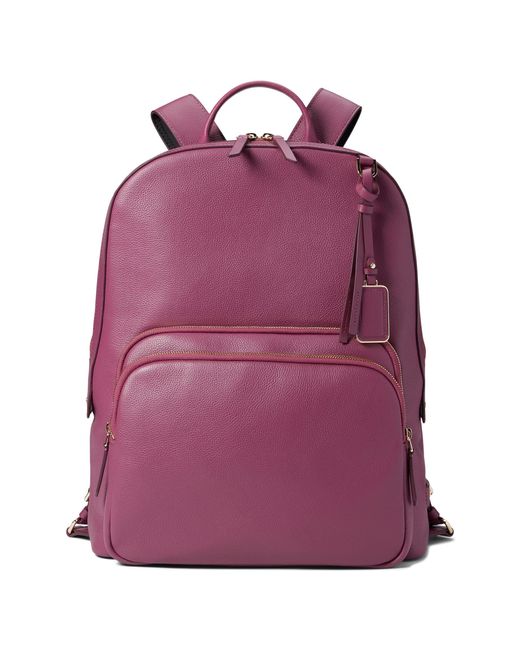 Tumi Leather Louise Backpack in Pink - Lyst