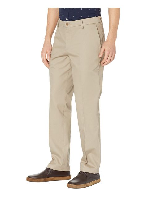 Dockers Natural Straight Fit Signature Khaki Lux Cotton Stretch Pants D2 - Creased for men