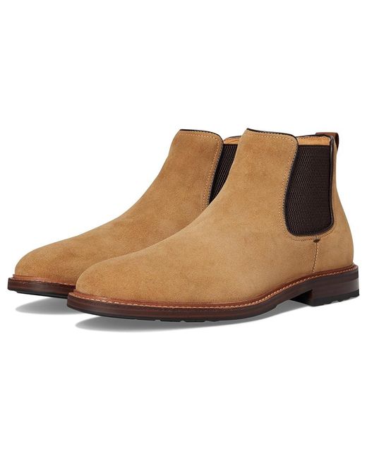 Florsheim Brown Anthem Plain Toe Gore Boots Boots 9 W (3E) Leather/Suede for men