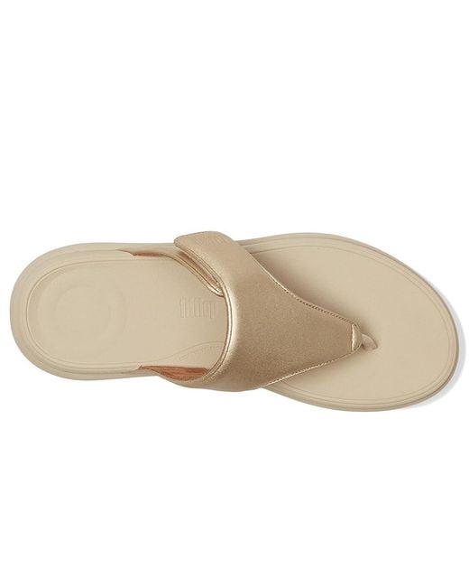 Fitflop Multicolor F-Mode Go Adjustable Flatform Toe-Post Sandals Wedge Shoes 10 M (B) Faux Leather
