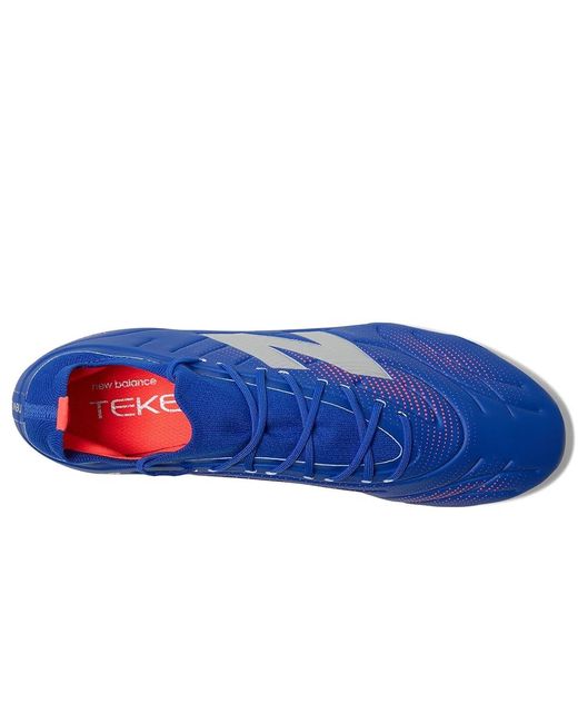 New Balance Blue Tekela Team Low Laced Fg V5 Soccer Cleats Soccer Shoes Gemstone/Energy/ Us 11