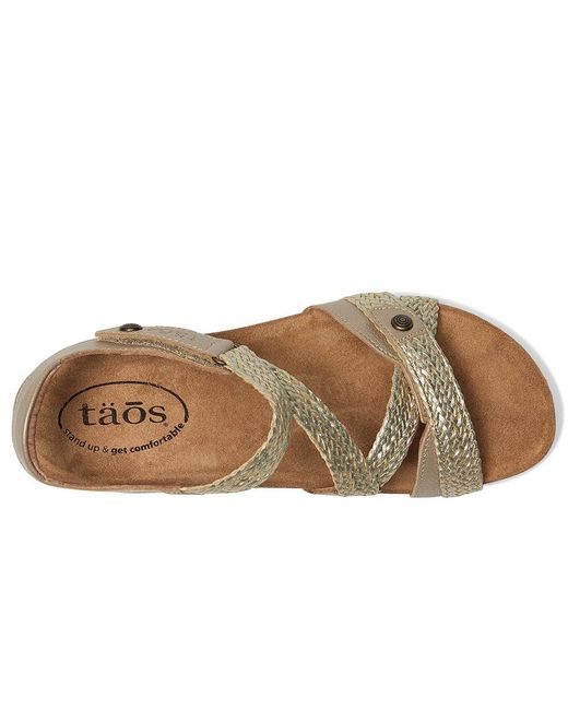 Taos Footwear Metallic Trulie Sandals, Leather