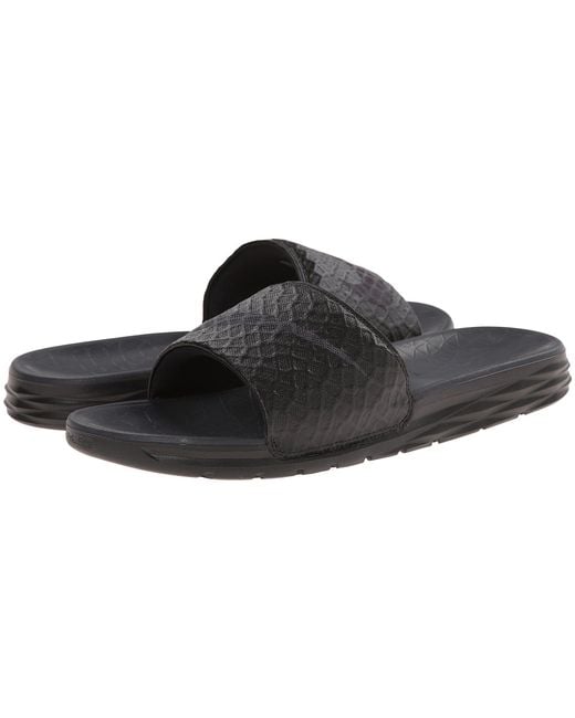 Nike Benassi Solarsoft Slide 2 (black/anthracite) Men's Slide Shoes for men