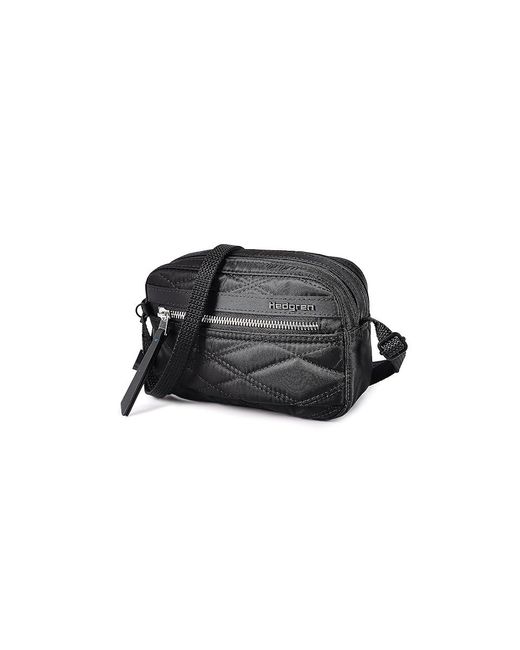 Hedgren Black Maia Small Crossover 2 Compartment Rfid Handbags, Nylon/Polyester