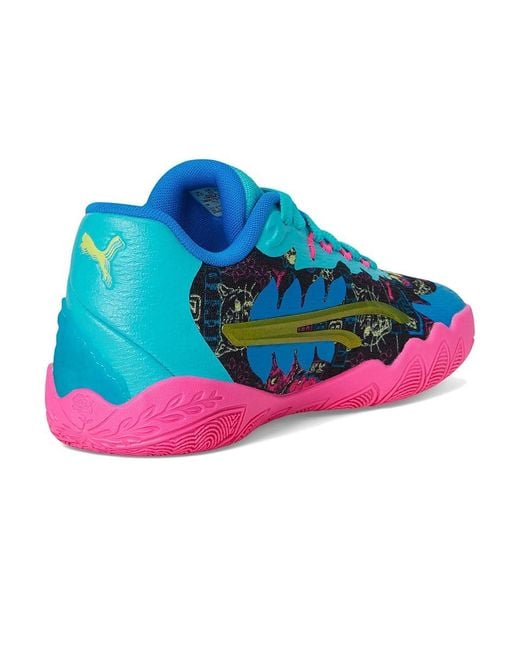 PUMA Blue Stewie 3 Basketball Shoes Basketball Shoes Bright Aqua/Fluro Pes/ 6.5 B