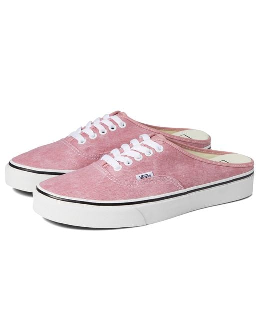 Vans Lace Authentic Mule in Pink Lyst