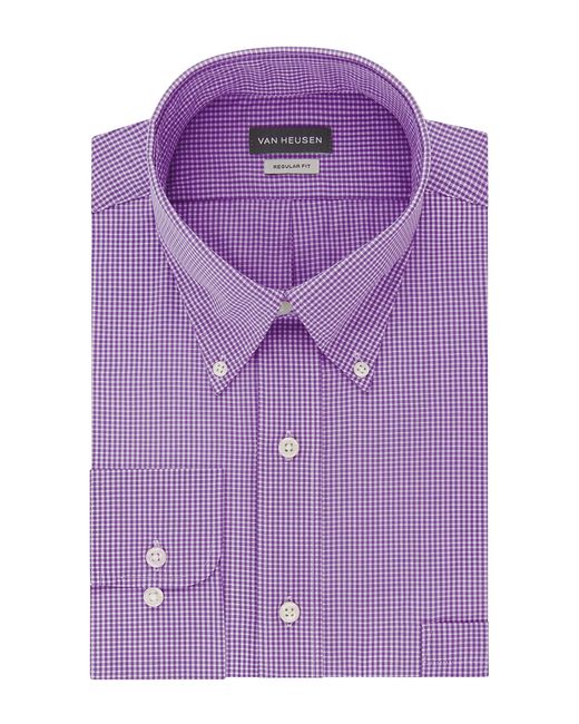 Gingham Button Down Collar Dress Shirt 