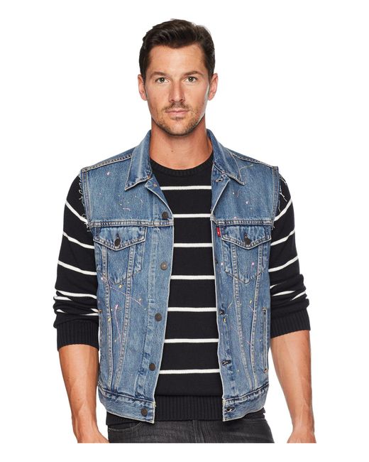 Levi's Levi's(r) Mens Trucker Vest (wzap) Men's Vest in Blue for Men | Lyst