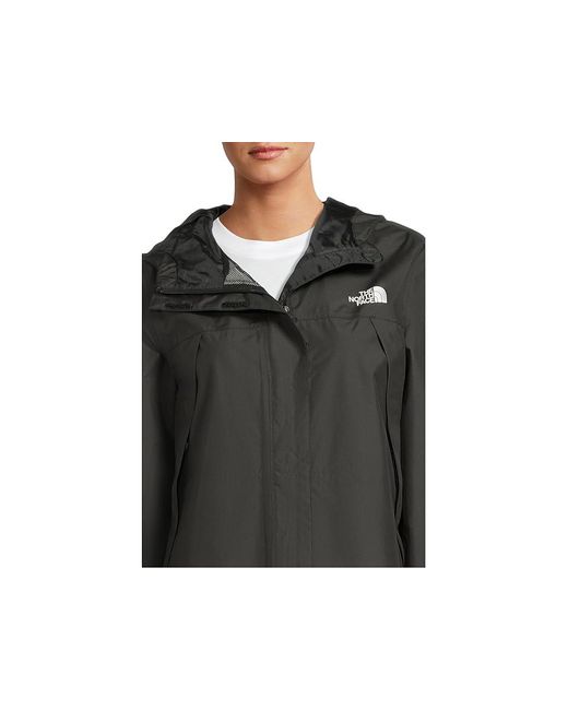 The North Face Black Antora Rain Parka Coat, Polyester