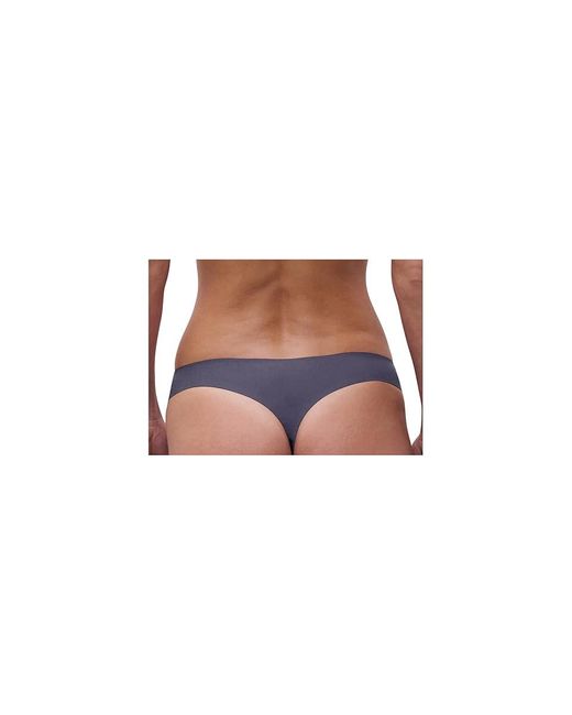 Chantelle Blue Soft Stretch Thong Underwear, Cotton/Polyamide/Elastane