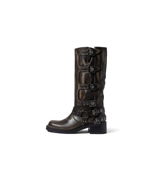 Steve Madden Black Rocky Boot Shoes, Leather