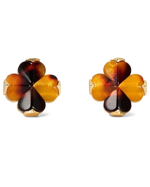 Kate Spade Black Spade Flower Studs Earring, Brass