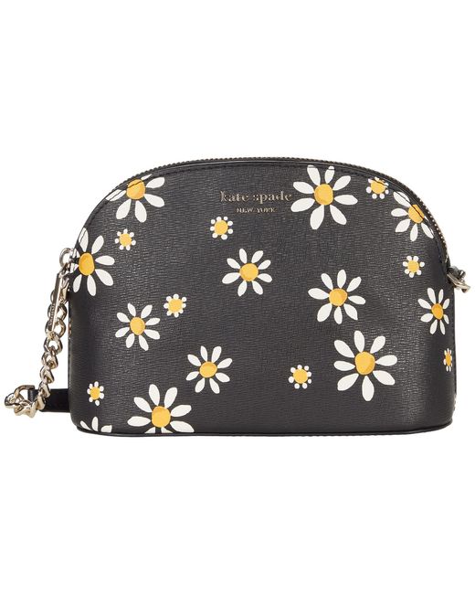 Kate Spade Leather Spencer Daisy Small Dome Crossbody in Black Lyst