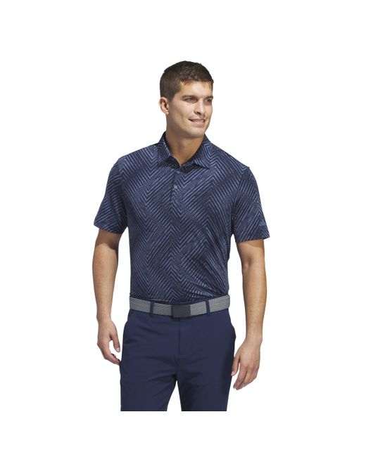 Adidas Blue Ultimate365 Allover Print Polo Shirt for men