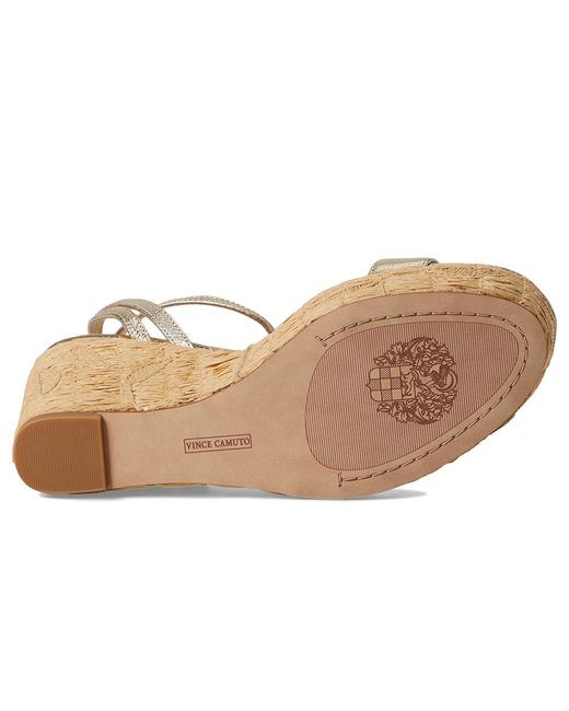 Vince Camuto Multicolor Emrey Ankle Strap Wedge Sandals Sandals, Leather