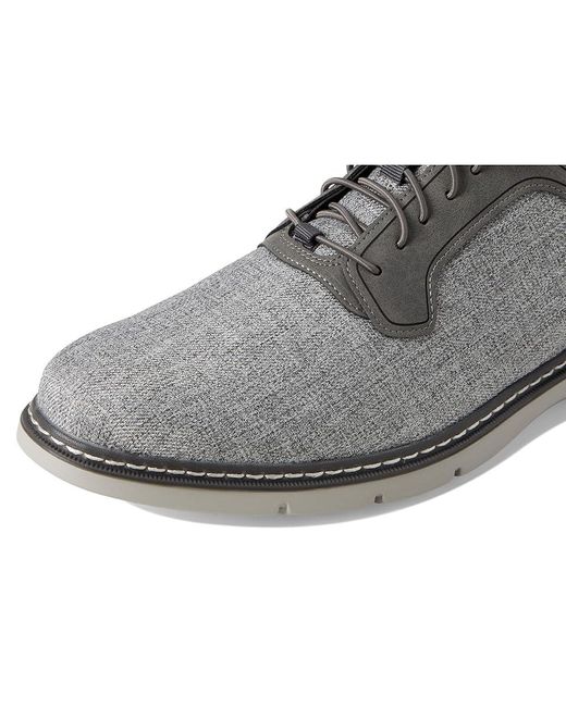 Stacy Adams Gray Scanlan Elastic Lace Shoes, Synthetic for men