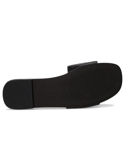 Tory Burch Black Ines Flat Slide Shoes, Leather