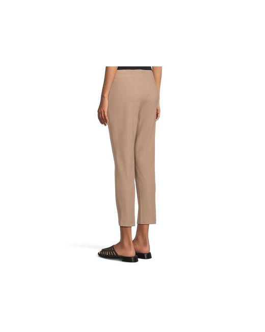 Eileen Fisher Black Petite Slim Ankle Pant Dress Pants, Nylon